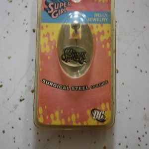 3/$15 Super Girl Surgical Steel Belly Ring DC Comics NIP